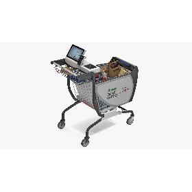 Caper Smart Shopping Cart with Goods model